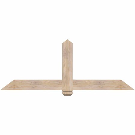 Ekena Millwork Eugene Smooth Timber Gable Bracket, Douglas Fir, 72"W x 27"H x 3 1/2"D x 5 1/2"F, 9/12 Pitch GBW072X27X0406EUG00SDF